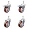 Service Caster 4 Inch SS Maroon Poly 3/8 Inch Threaded Stem Caster Total Lock Brake SCC, 2PK SSTSTTL20S414-PPUB-MRN-381615-2-S-2 - alternate 4